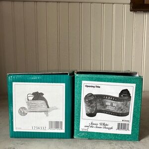 WDCC Snow White & The 7 Dwarfs Wheelbarrow w Bag of Jewels + Opening Title + COA